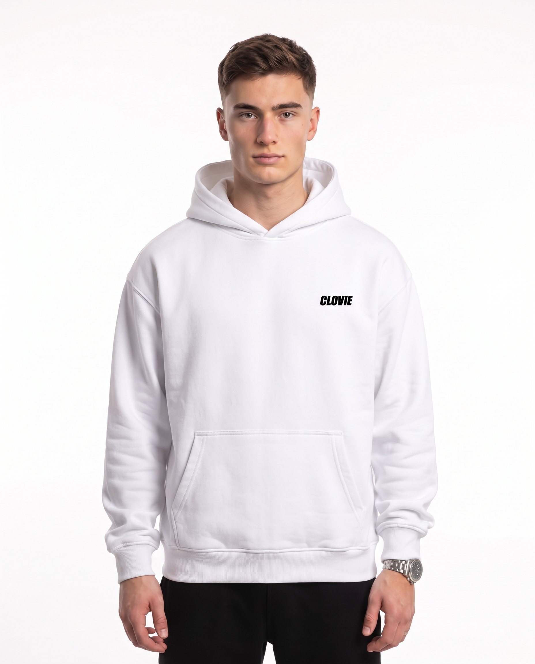 Porsche 911 GT3 RS Oversized Hoodie White – Vorderseite