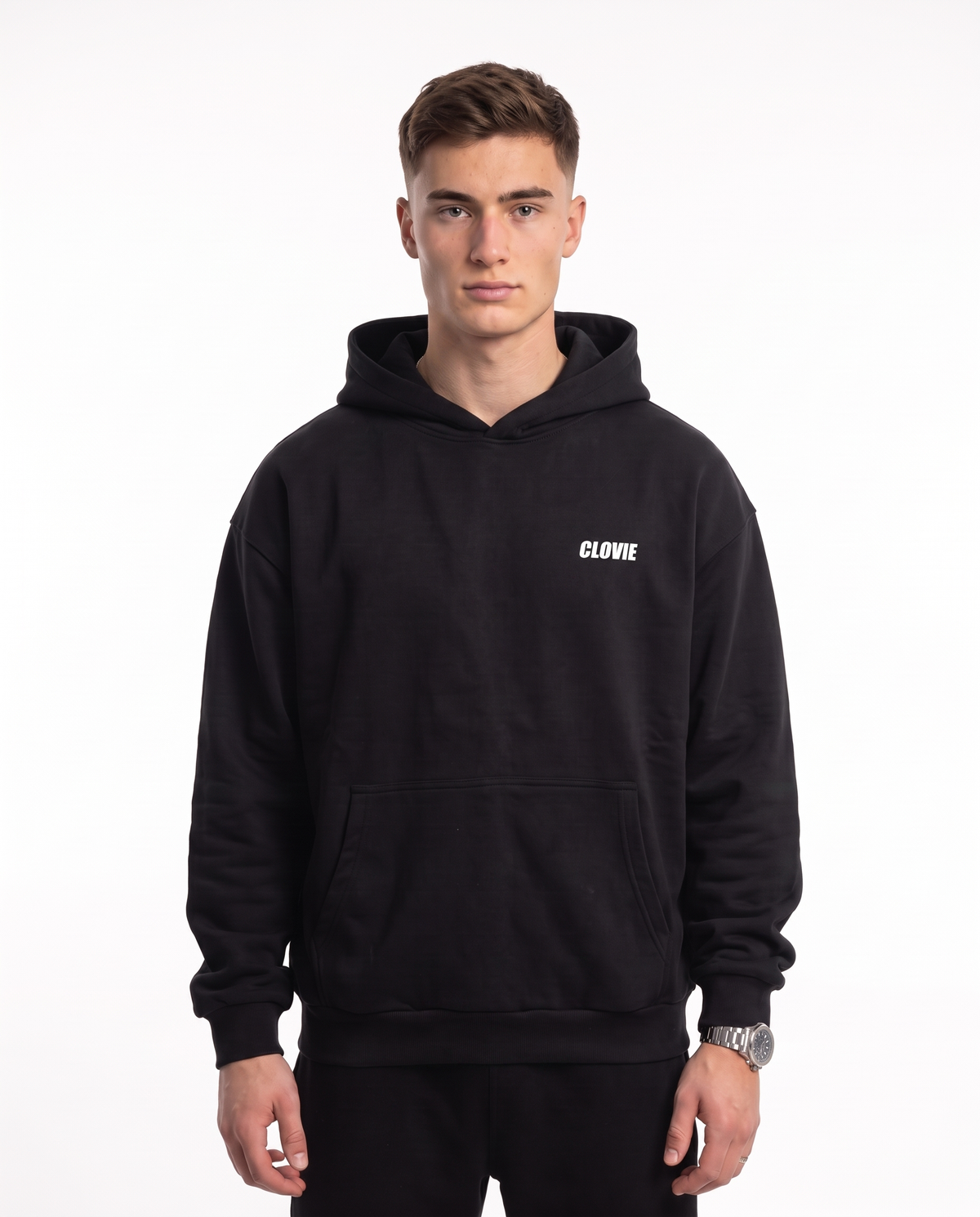 Porsche 911 GT3 RS Oversized Hoodie Black – Vorderseite