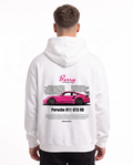 Porsche 911 GT3 RS Oversized Zip Hoodie White – Rückseite