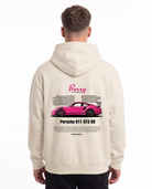 Porsche 911 GT3 RS Oversized Zip Hoodie White Sand – Rückseite