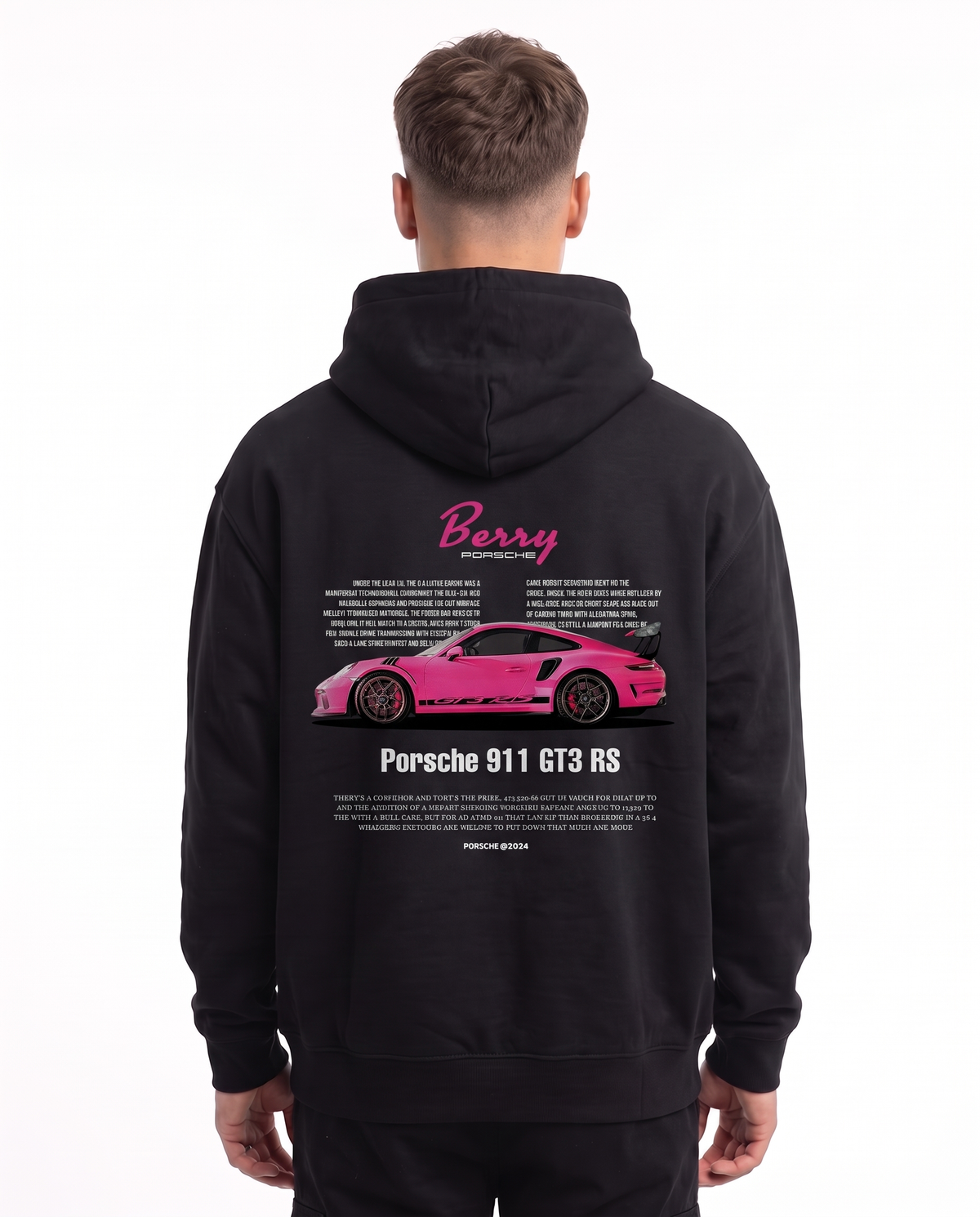 Porsche 911 GT3 RS Hoodie Jet Black – Rückseite
