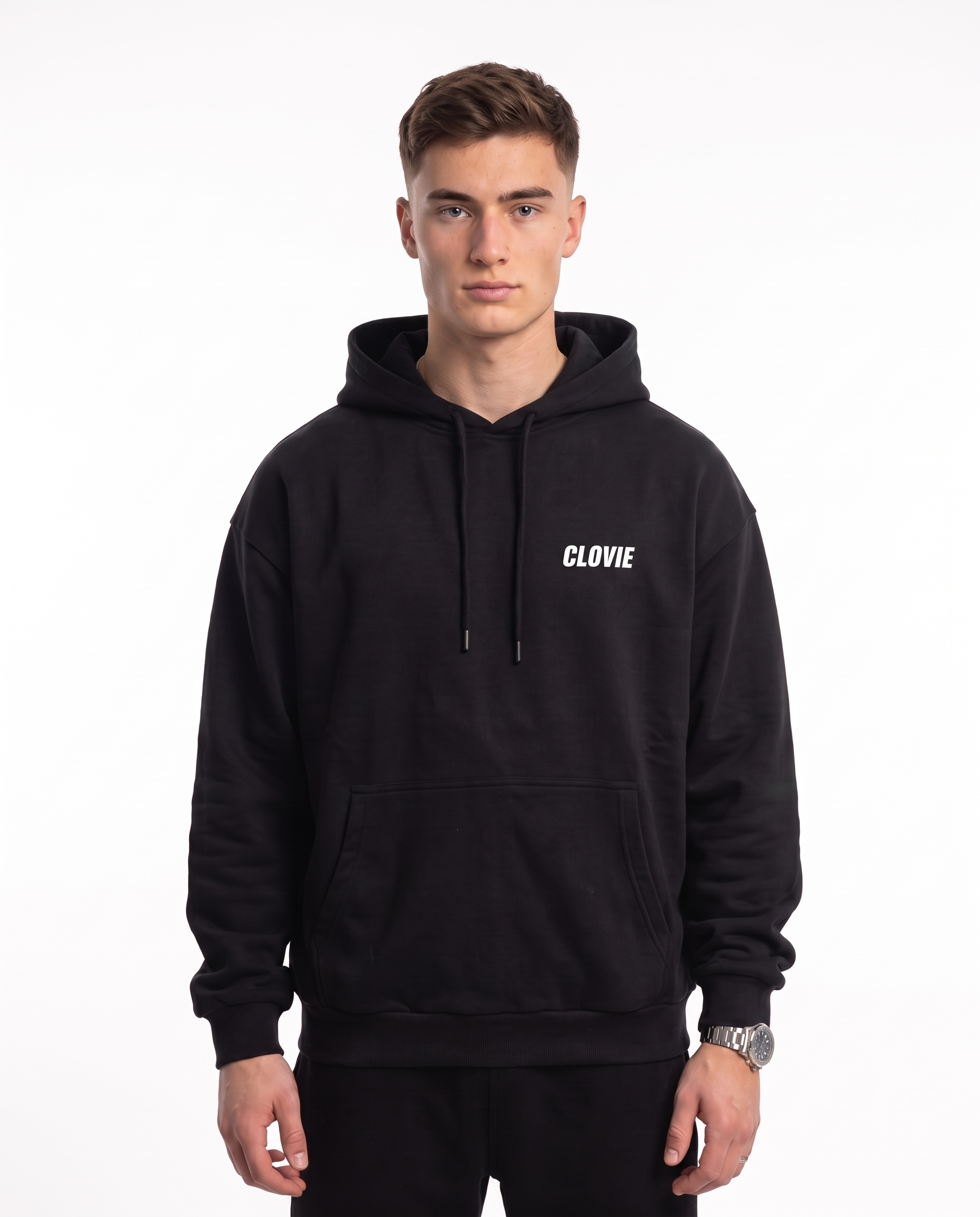 Porsche 911 GT3 RS Hoodie Jet Black – Vorderseite