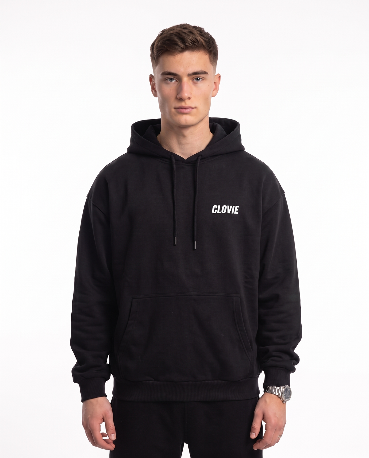 Porsche 911 GT3 RS Hoodie Jet Black – Vorderseite