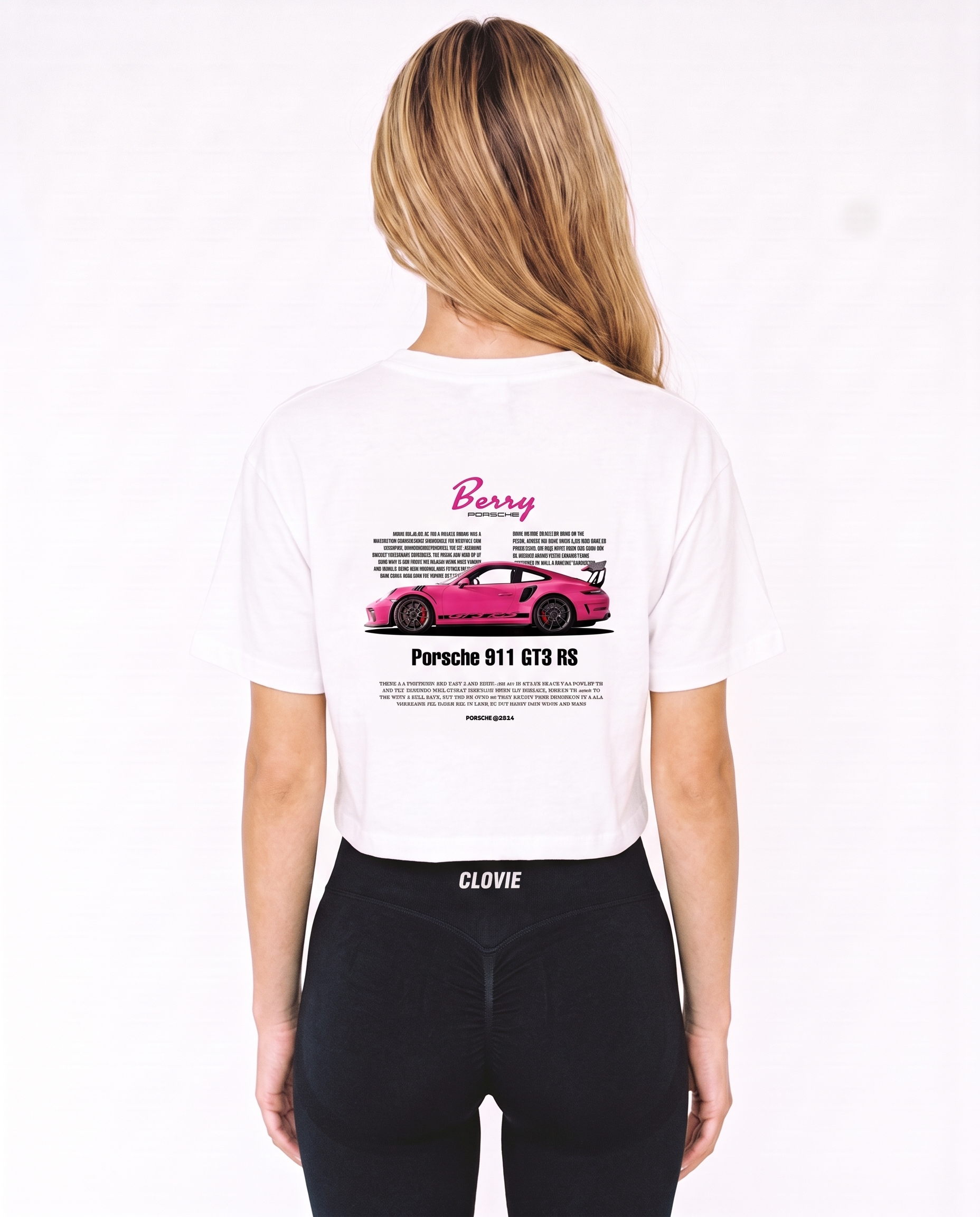 Porsche 911 GT3 RS Cropped Tee White – Rückseite