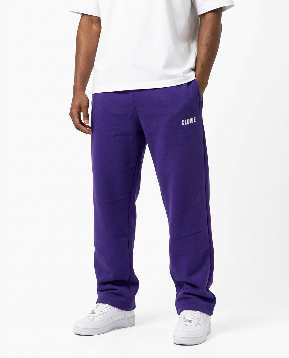 Clovie Oversized Sweatpants Purple - CLOVIE