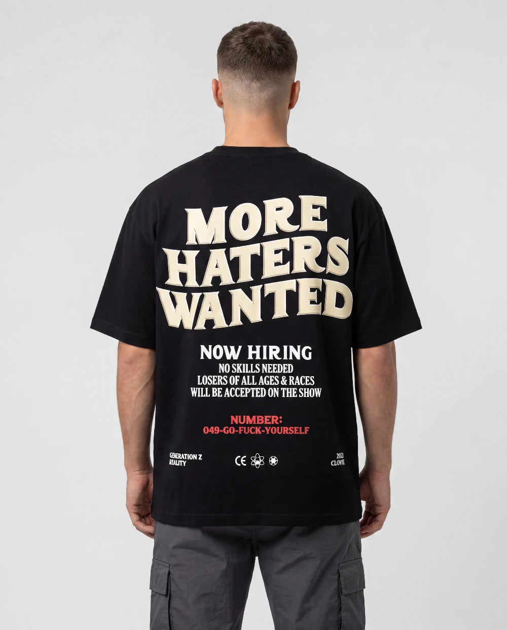 More Haters Wanted Oversized Tee - Frontansicht