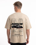Porsche 911 GT3 R Oversized Tee Sand – Rückseite mit Blueprint-Backprint
