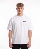 Porsche 911 GT3 R Oversized Tee White – Vorderseite mit CLOVIE-Logo